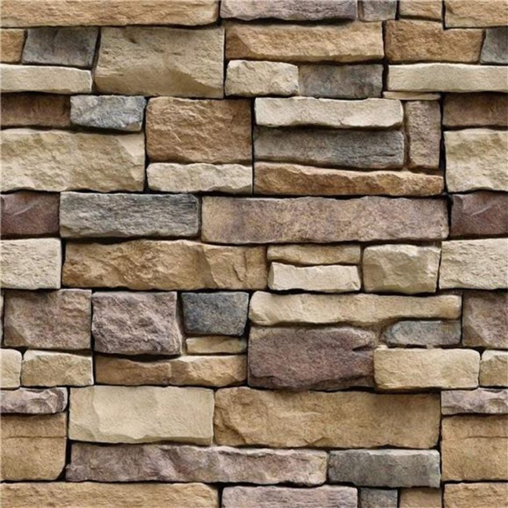 10ft Peel and Stick Wallpaper Stone Brick Wallpaper Waterproof Self-Adhesive